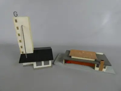 Modelbouw set treinstation Rheden en fabriek schaal H0 – kavel bij De Kringwinkel, Diest