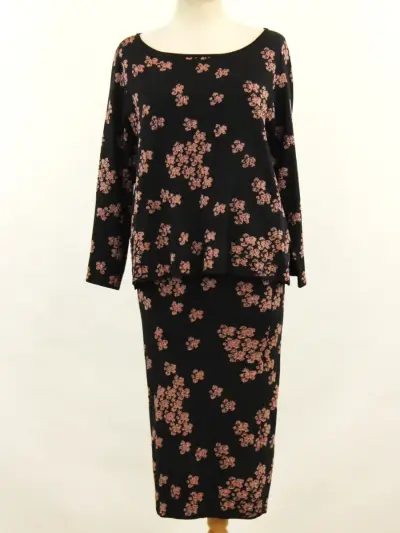 Essentiel Antwerp - feestelijk ensemble met metallic bloemenprint – kavel bij De Kringwinkel, Antwerpen