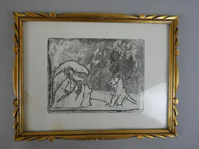 Ingelijste grafische prent naar Pablo Picasso – kavel bij De Kringwinkel, Diest