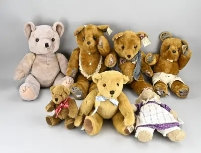 Lot oude Engelse teddy-beren – kavel bij Twents Veilinghuis