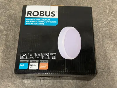 6x Robus schout rond 8W 3000K Ohio – kavel bij XL Auctions