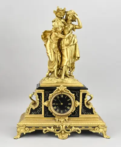 Franse pendule, 1870 – kavel bij Twents Veilinghuis