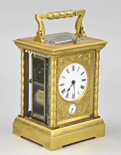 Franse reiswekker, 1890 – kavel bij Twents Veilinghuis