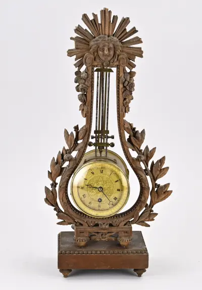 Lyra-pendule, 1820 – kavel bij Twents Veilinghuis