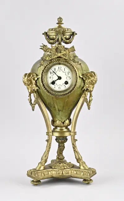 Franse pendule, H 53 cm – kavel bij Twents Veilinghuis