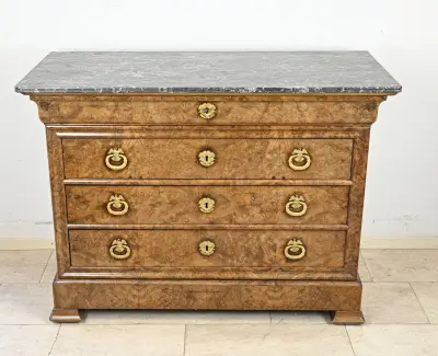 Wortelnoten Charles Dix commode – kavel bij Twents Veilinghuis