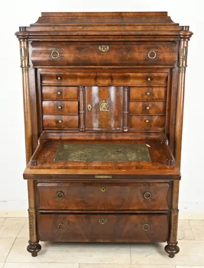Mahonie secretaire, 1840 – kavel bij Twents Veilinghuis