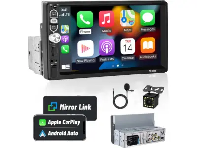Hikity 1Din CarPlay Autoradio Android voor auto met 7 inch – kavel bij XL Auctions