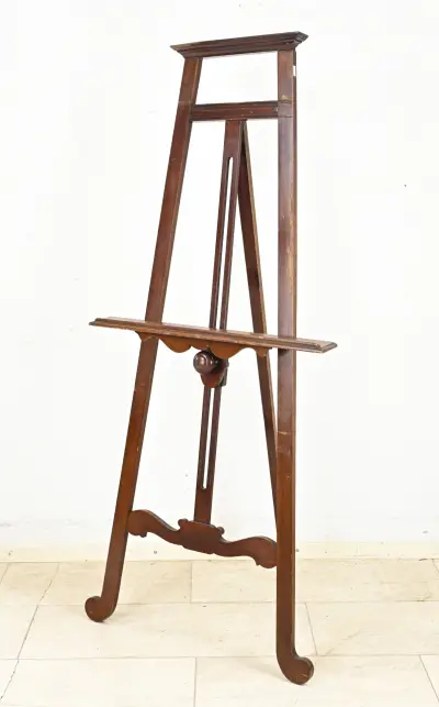 Mahoniehouten schildersezel, 1920 – kavel bij Twents Veilinghuis
