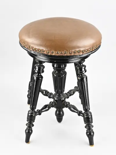 Piano kruk, 1880 – kavel bij Twents Veilinghuis