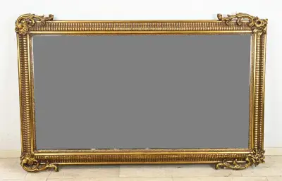 Grote vergulde spiegel, 165 x 105 cm – kavel bij Twents Veilinghuis