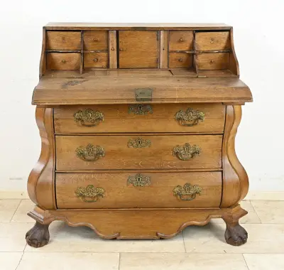 Eiken secretaire – kavel bij Twents Veilinghuis