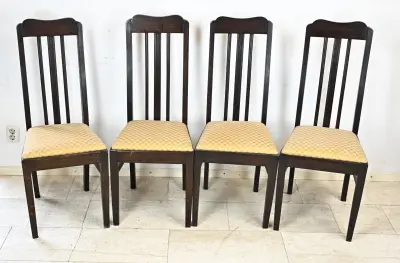 4x Eiken stoel, 1910 – kavel bij Twents Veilinghuis