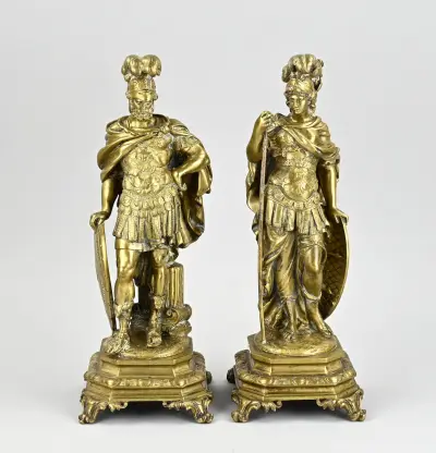 2x Bronzen figuur, H 36 cm – kavel bij Twents Veilinghuis