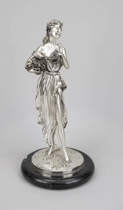 Plated figuur, H 43 cm – kavel bij Twents Veilinghuis