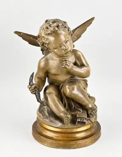 Terracotta figuur, Amor – kavel bij Twents Veilinghuis