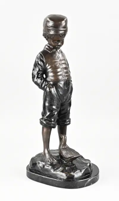 Bronzen beeld, H 47 cm – kavel bij Twents Veilinghuis