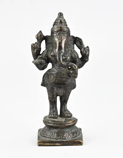 Bronzen ganesha, H 15 cm – kavel bij Twents Veilinghuis