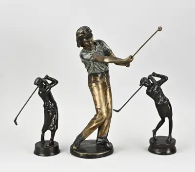 3 Golfspelers – kavel bij Twents Veilinghuis