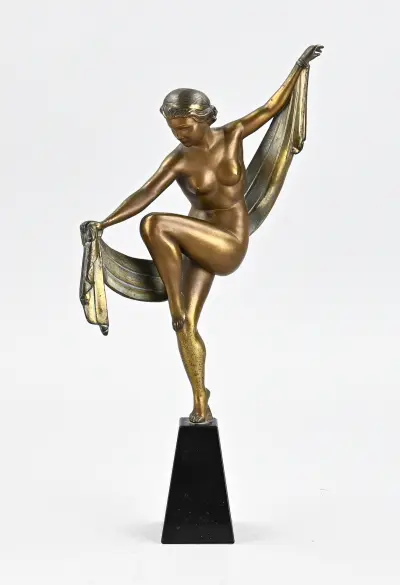 Art Deco figuur, Danseres – kavel bij Twents Veilinghuis