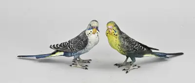 2x Weens brons, (parkieten) – kavel bij Twents Veilinghuis