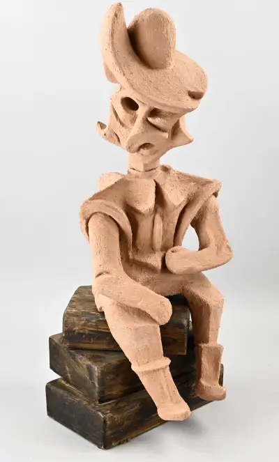 Terracotta beeld, 89 cm – kavel bij Twents Veilinghuis
