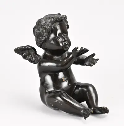 Oude bronzen engel, 20 cm – kavel bij Twents Veilinghuis