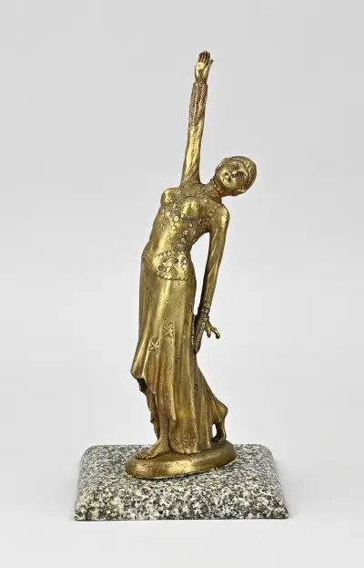 Bronzen beeld, danseres – kavel bij Twents Veilinghuis