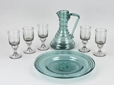 Lot antiek glas (7x) – kavel bij Twents Veilinghuis
