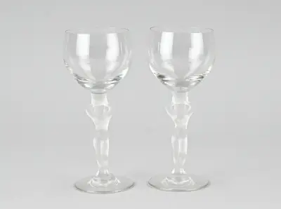 2x Vintage Crystal Claret wijnglazen model venus 1950 – kavel bij Twents Veilinghuis