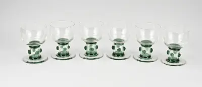 6x Roemer wijnglas Ø 9 cm – kavel bij Twents Veilinghuis