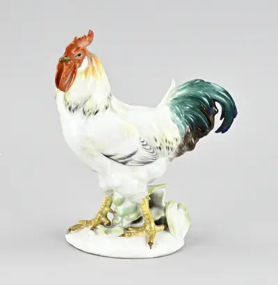 Meissen figuur, Haan – kavel bij Twents Veilinghuis