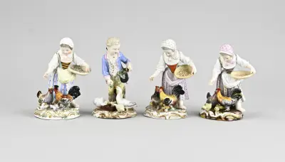 4x Meissen figuur, H 13 cm – kavel bij Twents Veilinghuis