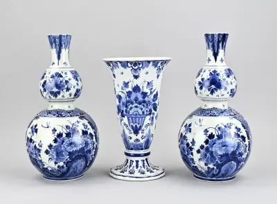 3x Vaas (Porceleyne Fles) – kavel bij Twents Veilinghuis