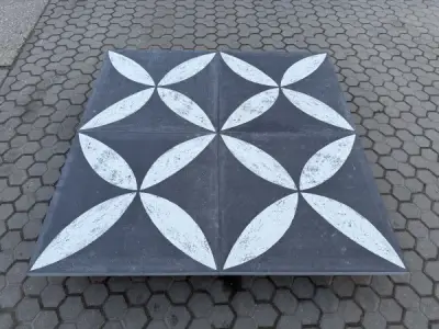 13,72 M2 Keramische Tegel Blue Stone Flower 70x70x3,2 Cm – kavel bij XL Auctions