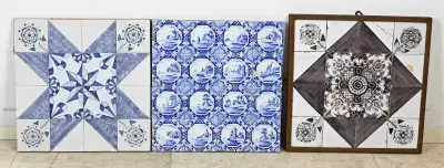 3x Tegel tableau (48x) – kavel bij Twents Veilinghuis