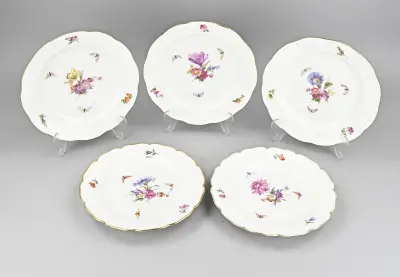 5x K.P.M. bord Ø 24,6 cm – kavel bij Twents Veilinghuis