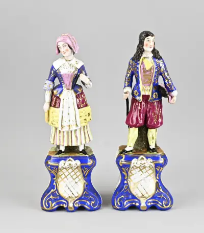 2x Charls Dix figuur, H 38 cm – kavel bij Twents Veilinghuis