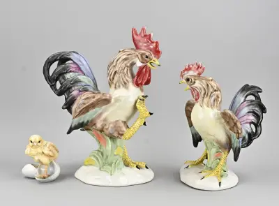 3x Italiaans majolica beeld – kavel bij Twents Veilinghuis
