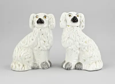 2x Staffordshire hond – kavel bij Twents Veilinghuis