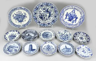 Lot borden (Delfts) (14x) – kavel bij Twents Veilinghuis