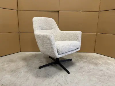 Fauteuil Skape - Draaibaar - Linnenstof - Naturel – kavel bij XL Auctions