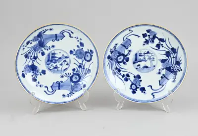 2x Chinees bord Ø 22 cm – kavel bij Twents Veilinghuis