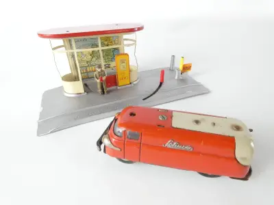 Set van 2 vintage Schuco blikken speelgoedstukken – kavel bij De Kringwinkel, Heverlee