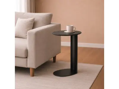 Bijzettafel (set van 2) - Donker eiken - Bronze – kavel bij XL Auctions