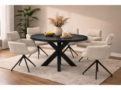 Eettafel Villa Rond - Diameter 150 - Hout - Matrixpoot – kavel bij XL Auctions