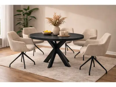 Eettafel Villa Rond - Diameter 130 - Hout - Matrixpoot – kavel bij XL Auctions