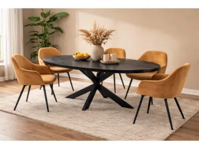 Eettafel Villa Ovaal 240 x 120 - Hout - Matrixpoot – kavel bij XL Auctions