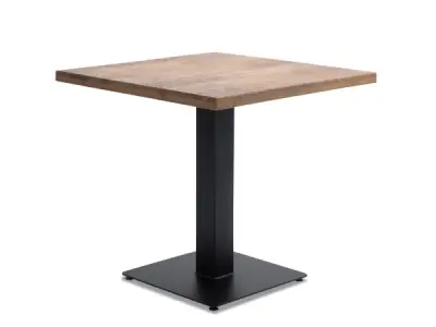 Eettafel Horeca 80x80 vierkant hout (4 stuks) poot metaal – kavel bij XL Auctions