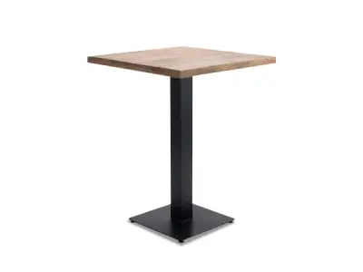 Bartafel Horeca 80x80 cm vierkant - hout - poot metaal – kavel bij XL Auctions